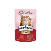 CLUB4PAWS CAT aluatasakos eledel  85 g pulykacsíkokkal-répás