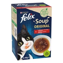 Felix Soup Házias válogatás alutasakos eledel, leves macskáknak 6x48 g
