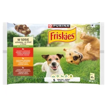 Friskies 4*85g marha, csirke, bárány kutyaeledel szószban