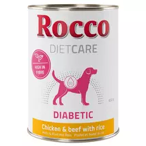 Rocco diabet kutyakonzerv 400g csirke-marha-rizs