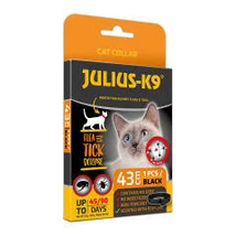 Julius K-9 Cat Collar – Bolha-, kullancs riasztó (fekete) nyakörv macskák részére (43cm)