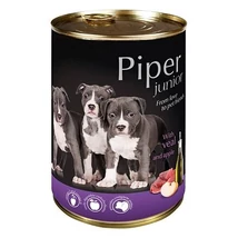 Piper Junior konzerv kölyökkutyáknak, borjúhússal és almával  400g