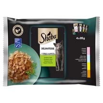 Sheba Delicatesse Vegyes választék teljes értékű nedves eledel felnőtt macskáknak 4 x 85 g