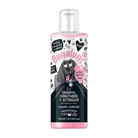 BUGALUGS 3IN1 SAMPON, BALZSAM, SZŐR 250ML MÁLNA-CITROM