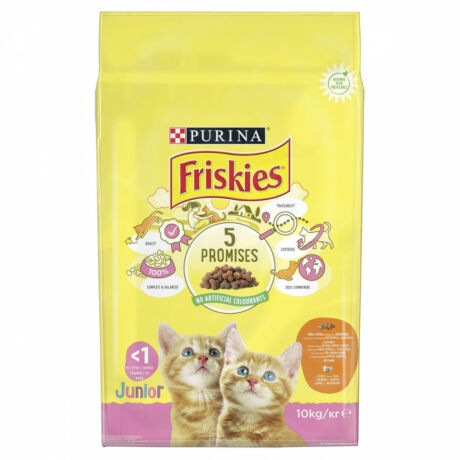 FRISKIES Junior macskaeledel csirkével, tejjel és hozzáadott zöldségekkel 1kg