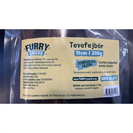 Szárított tevefejbőr 200 g