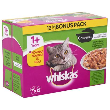 Whiskas Casserole  aszpikban vegyes válogatás 12 x 85 g