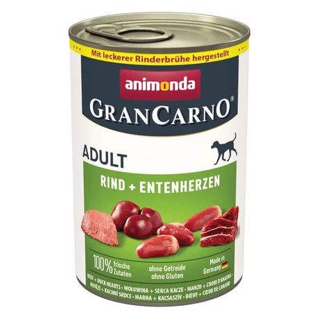 Animonda GranCarno Adult konzerv kutyáknak marha, kacsaszív 400g