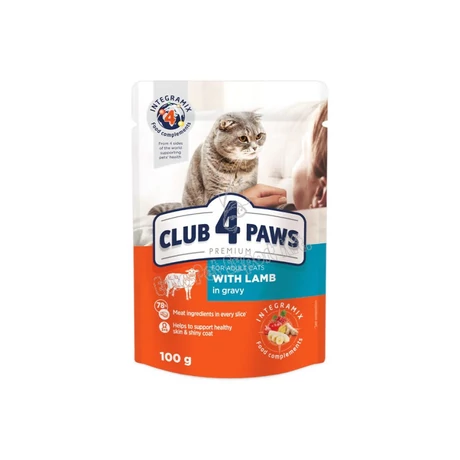 Club4paws  nedves eledel macskáknak mártásban bárányos 100 g