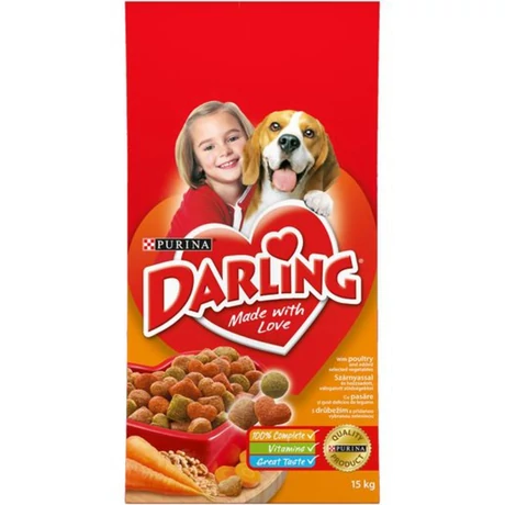 Darling 15kg Csirke, Zöldség száraztáp kutyáknak