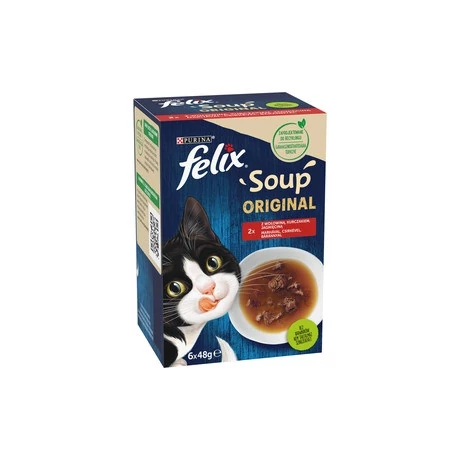Felix Soup Házias válogatás alutasakos eledel, leves macskáknak 6x48 g