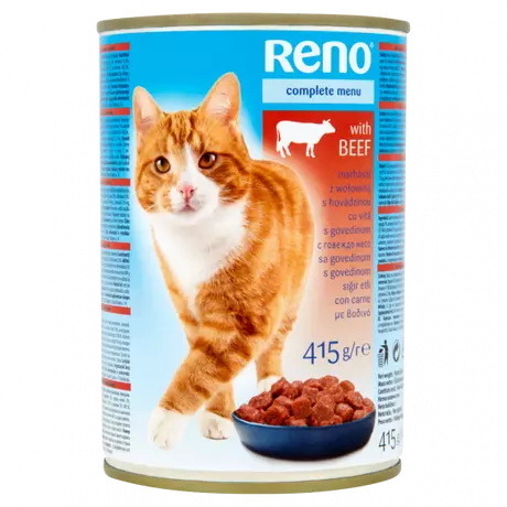 Reno Konzerv  felnőtt macskák számára marhával 415 g