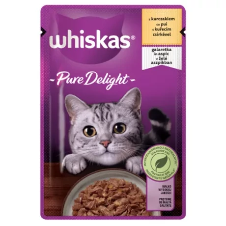 Whiskas Pure delight alutasakos nedves eledel macskáknak csirkés 85g